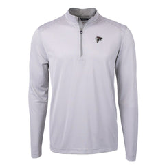 NFL Atlanta Falcons Cutter & Buck Virtue Eco Pique Micro Stripe Recycled Quarter-Zip Pullover Top
