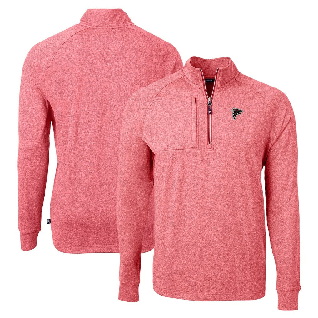 NFL Atlanta Falcons Cutter & Buck Adapt Eco Knit Quarter-Zip Pullover Top
