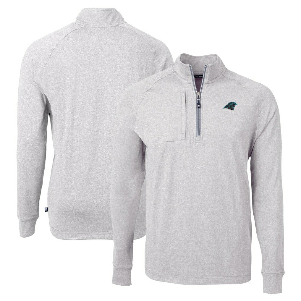 NFL Carolina Panthers Cutter & Buck Adapt Eco Knit Quarter-Zip Pullover Top