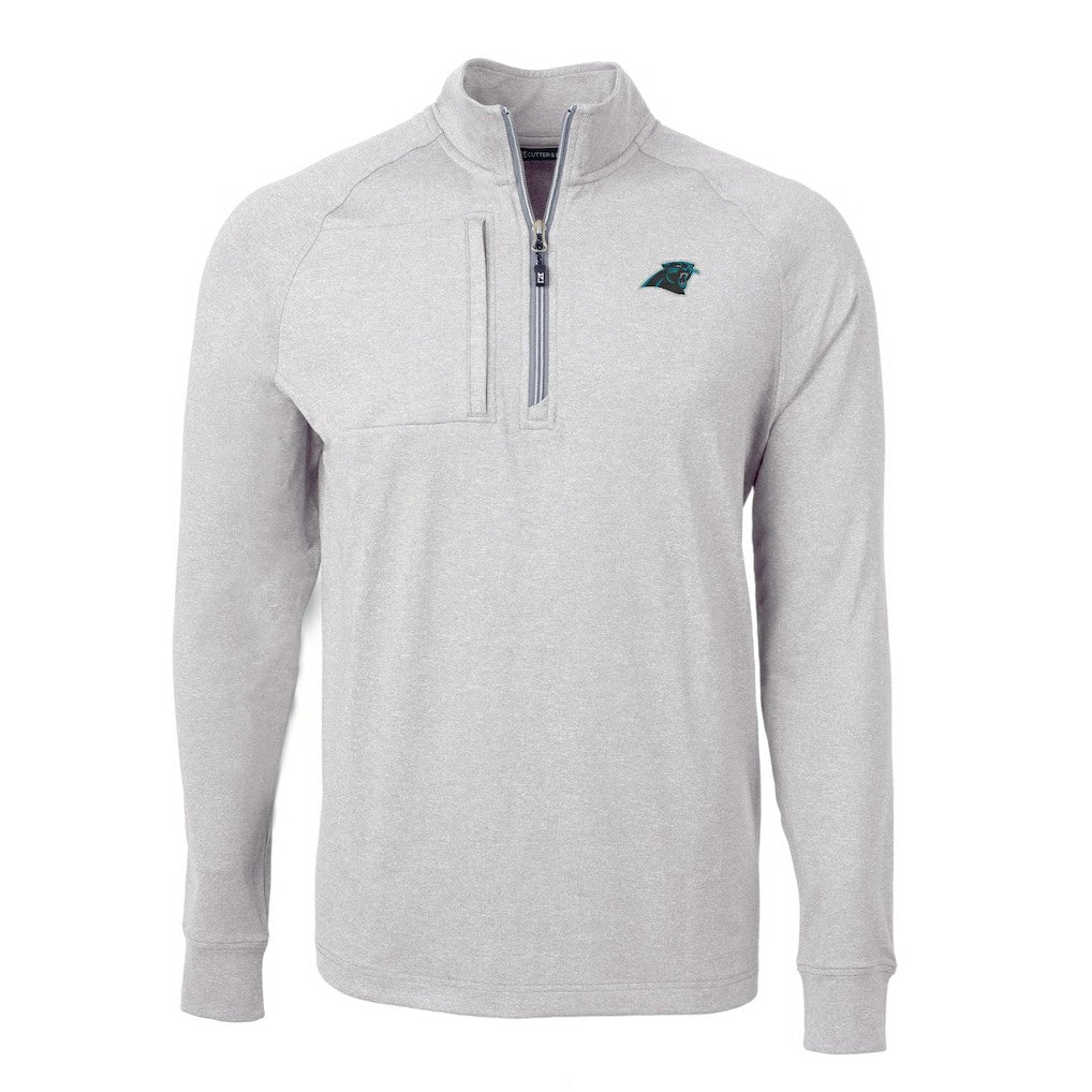 NFL Carolina Panthers Cutter & Buck Adapt Eco Knit Quarter-Zip Pullover Top