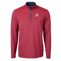 NFL Green Bay Packers Cutter & Buck Virtue Eco Pique Micro Stripe Recycled Quarter-Zip Pullover Top