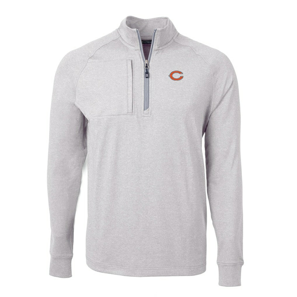 NFL Chicago Bears Cutter & Buck Adapt Eco Knit Quarter-Zip Pullover Top