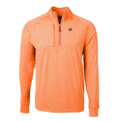 NFL Cincinnati Bengals Cutter & Buck Adapt Eco Knit Quarter-Zip Pullover Top