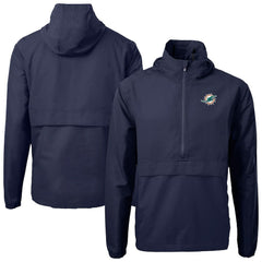 NFL Miami Dolphins Cutter & Buck Charter Eco Recycled Anorak Half-Zip Jacket