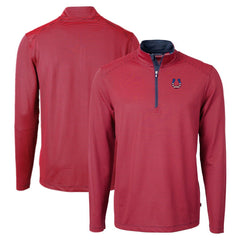 NFL Indianapolis Colts Cutter & Buck Virtue Eco Pique Micro Stripe Recycled Quarter-Zip Pullover Top