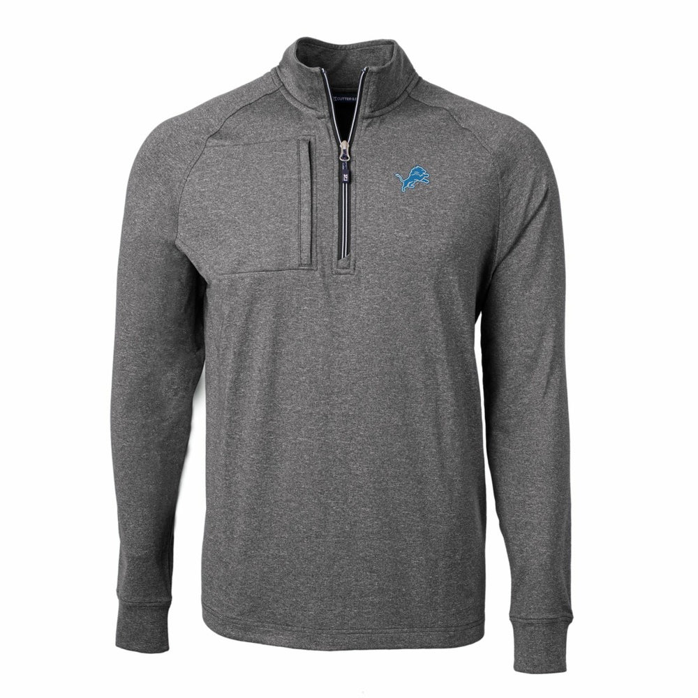 NFL Detroit Lions Cutter & Buck Adapt Eco Knit Quarter-Zip Pullover Top