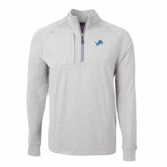 NFL Detroit Lions Cutter & Buck Adapt Eco Knit Quarter-Zip Pullover Top