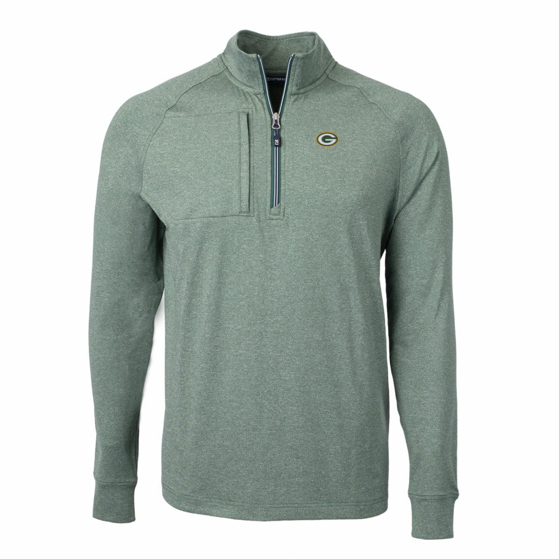 NFL Green Bay Packers Cutter & Buck Adapt Eco Knit Quarter-Zip Pullover Top