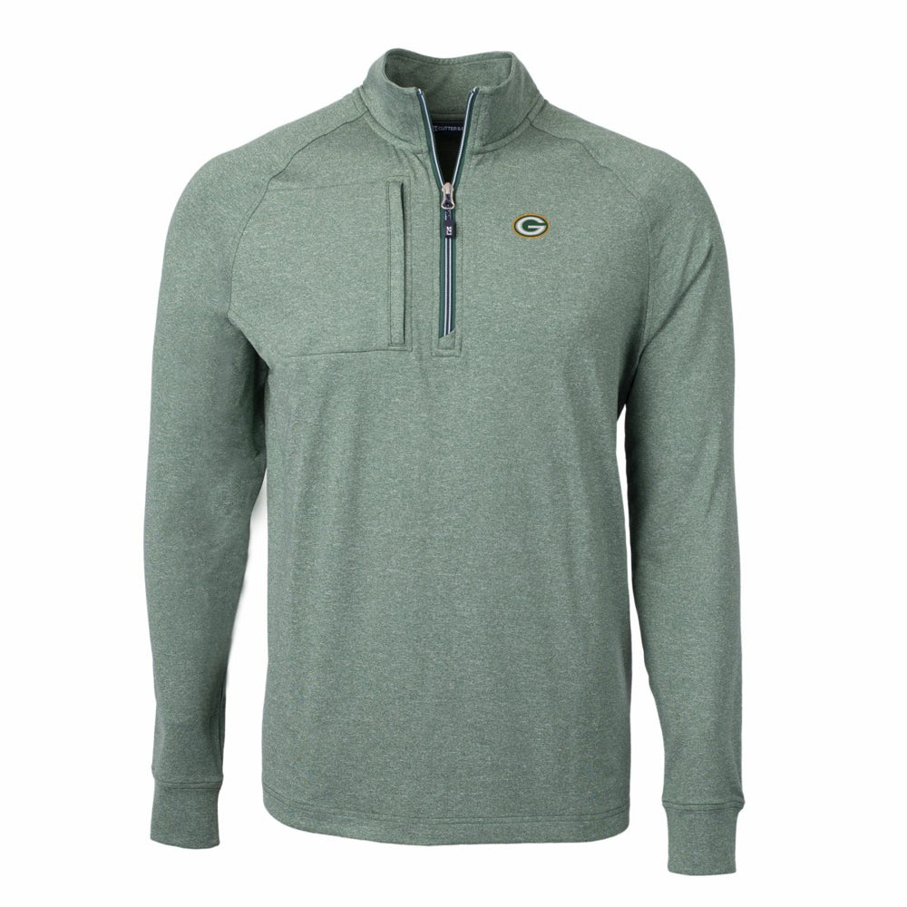 NFL Green Bay Packers Cutter & Buck Adapt Eco Knit Quarter-Zip Pullover Top