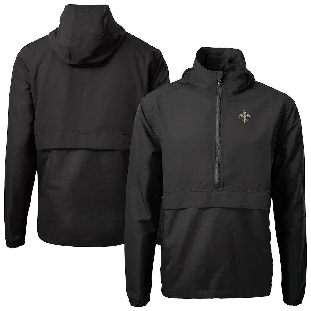 NFL New Orleans Saints Cutter & Buck Charter Eco Recycled Anorak Half-Zip Jacket