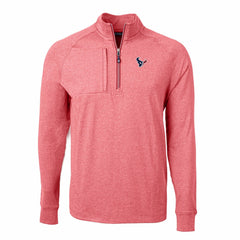 NFL Houston Texans Cutter & Buck Adapt Eco Knit Quarter-Zip Pullover Top