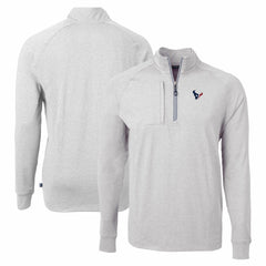 NFL Houston Texans Cutter & Buck Adapt Eco Knit Quarter-Zip Pullover Top