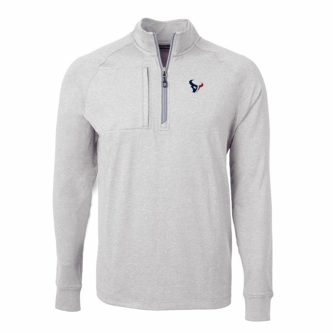NFL Houston Texans Cutter & Buck Adapt Eco Knit Quarter-Zip Pullover Top