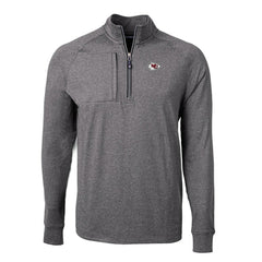 NFL Kansas City Chiefs Cutter & Buck Adapt Eco Knit Quarter-Zip Pullover Top