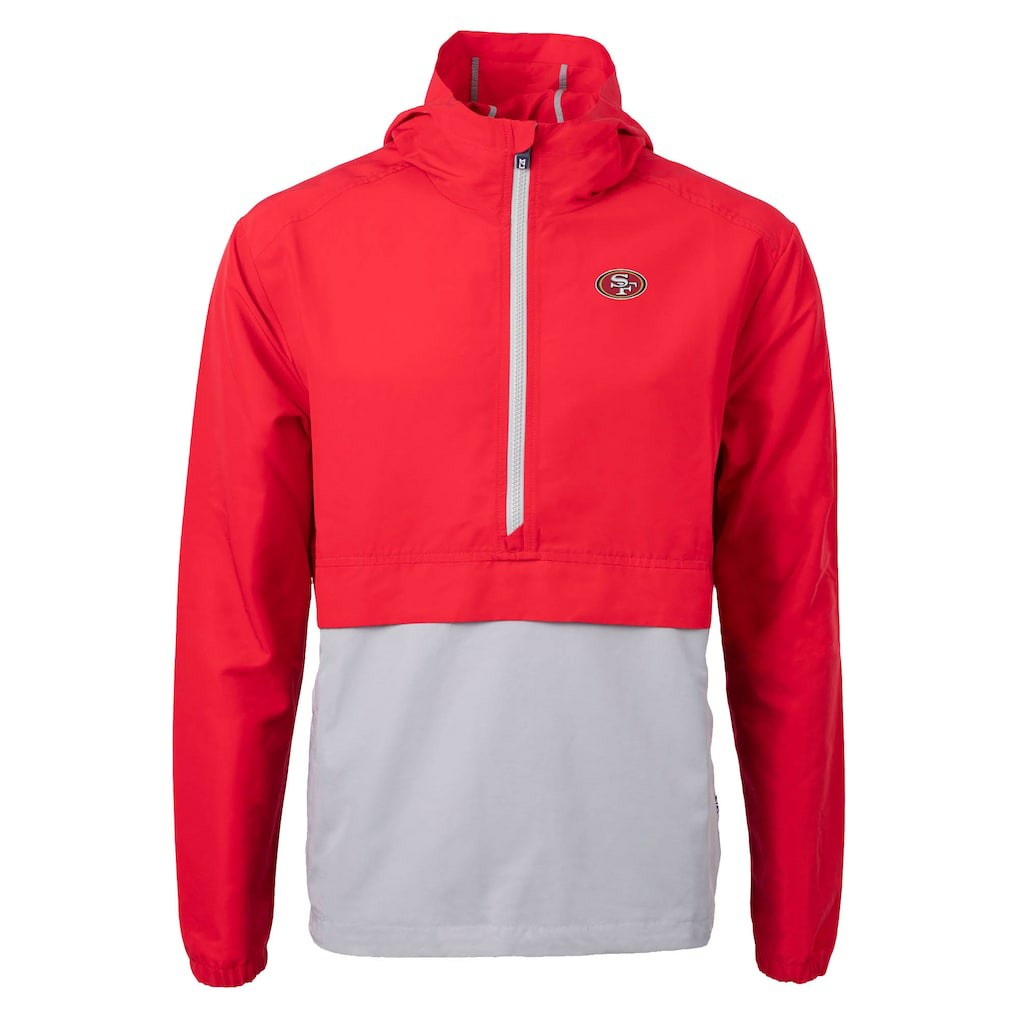 NFL San Francisco 49ers Cutter & Buck Charter Eco Recycled Anorak Half-Zip Jacket