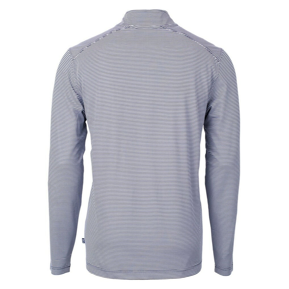 NFL New Orleans Saints Cutter & Buck Virtue Eco Pique Micro Stripe Recycled Quarter-Zip Pullover Top