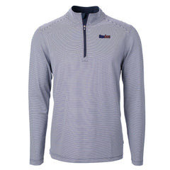 NFL Pittsburgh Steelers Cutter & Buck Virtue Eco Pique Micro Stripe Recycled Quarter-Zip Pullover Top
