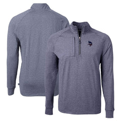 NFL Minnesota Vikings Cutter & Buck Adapt Eco Knit Quarter-Zip Pullover Top