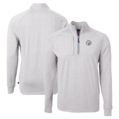 NFL Pittsburgh Steelers Cutter & Buck Adapt Eco Knit Quarter-Zip Pullover Top