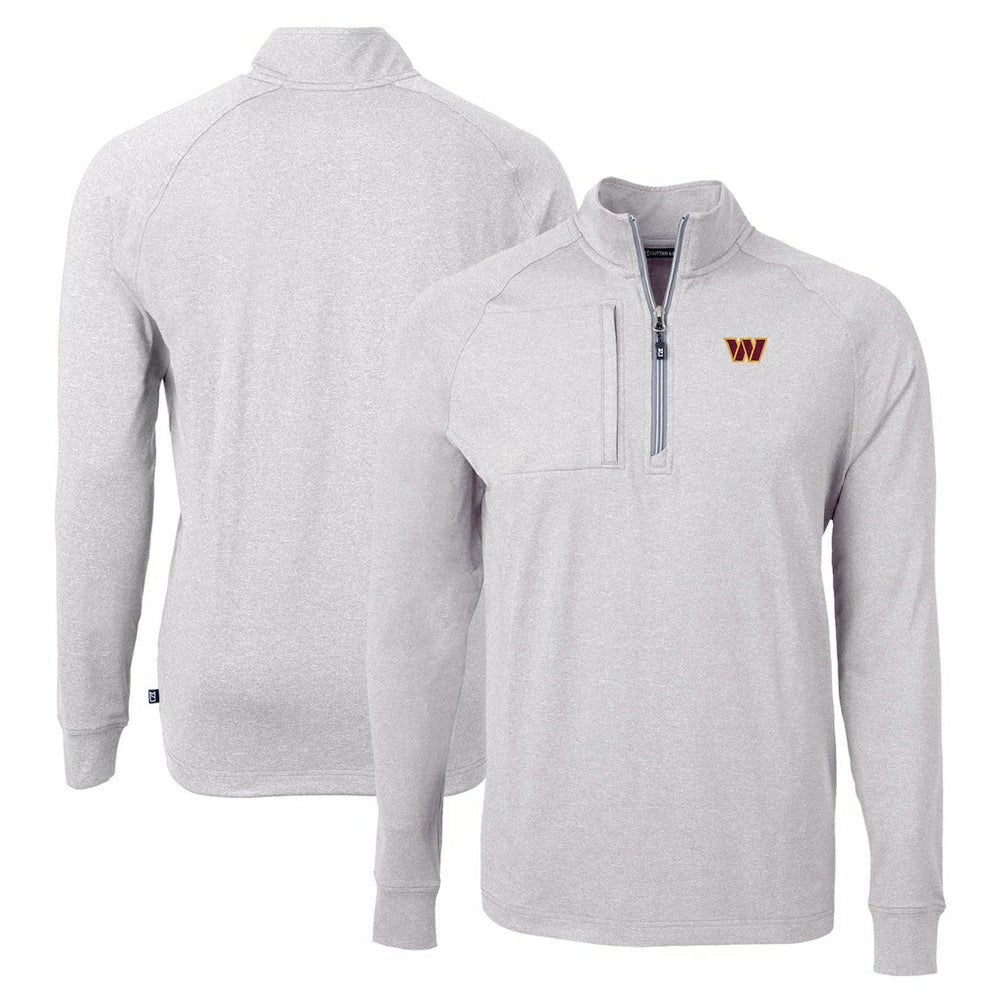NFL Washington Commanders Cutter & Buck Adapt Eco Knit Quarter-Zip Pullover Top