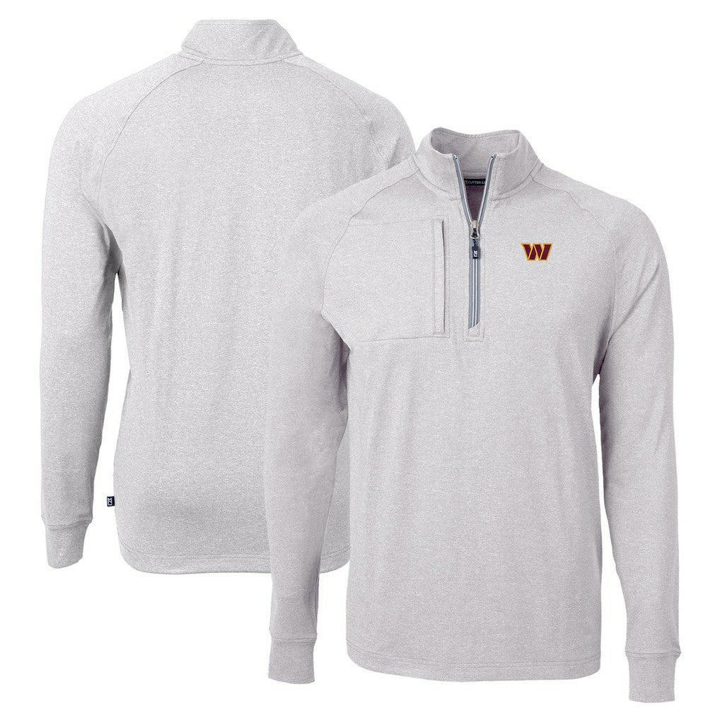 NFL Washington Commanders Cutter & Buck Adapt Eco Knit Quarter-Zip Pullover Top