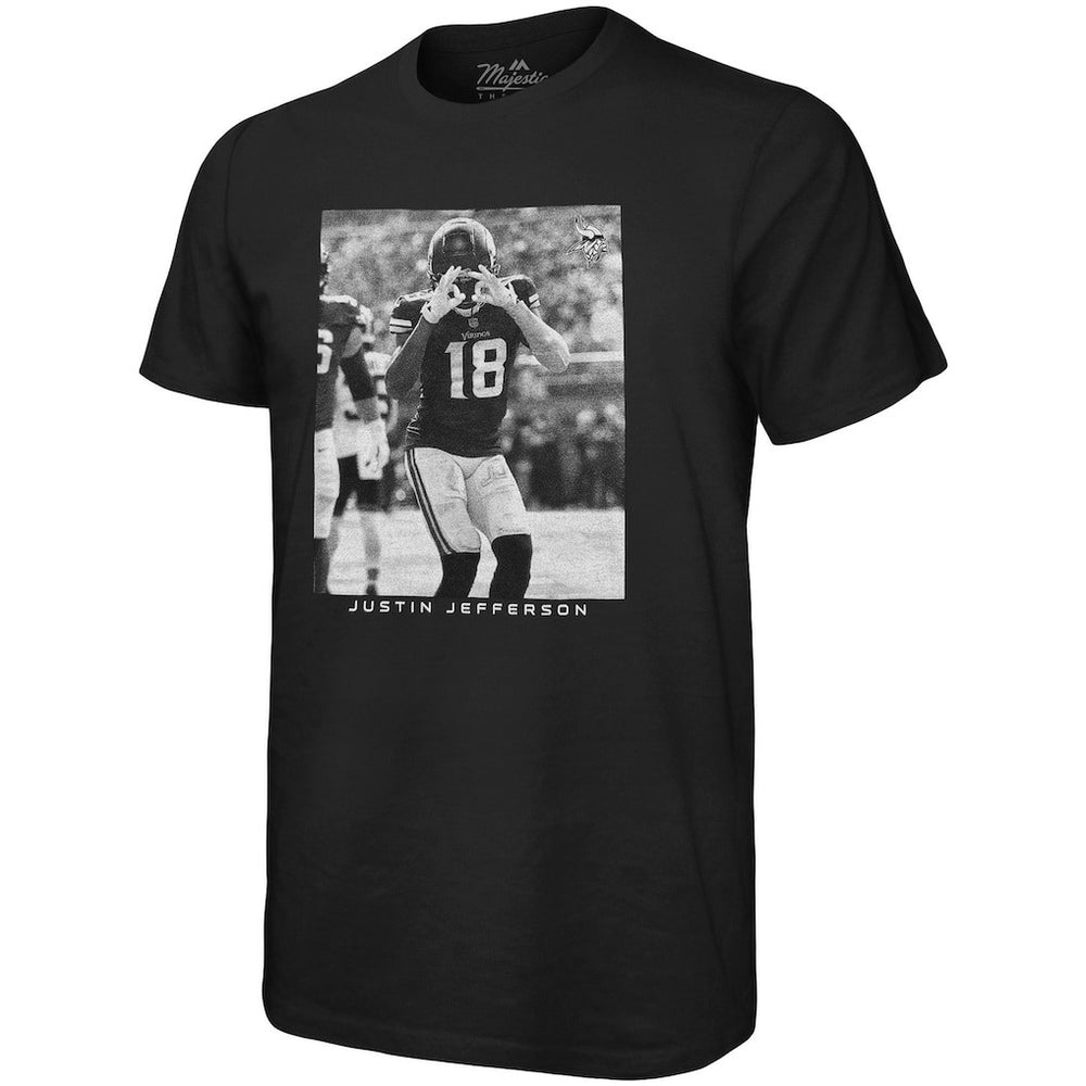 NFL Minnesota Vikings Justin Jefferson  Majestic Threads Oversized Player Image T-Shirt