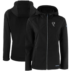 NFL Atlanta Falcons Cutter & Buck Women's Evoke Eco Softshell Recycled Full-Zip Hooded Jacket
