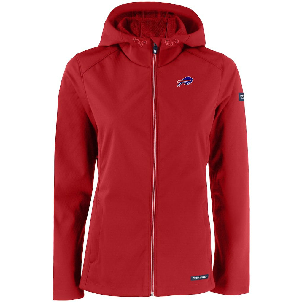 NFL Buffalo Bills Cutter & Buck Women's Evoke Eco Softshell Recycled Full-Zip Hooded Jacket