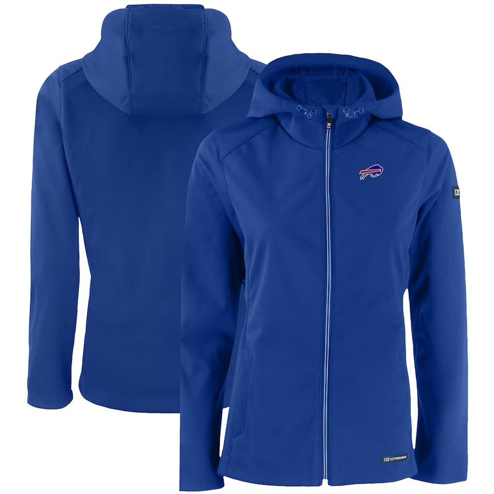 NFL Buffalo Bills Cutter & Buck Women's Evoke Eco Softshell Recycled Full-Zip Hooded Jacket