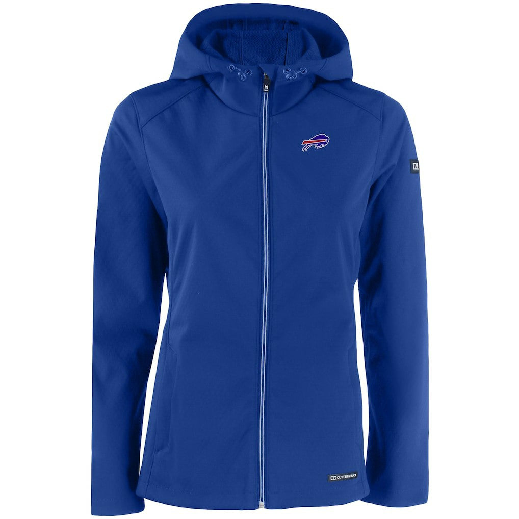 NFL Buffalo Bills Cutter & Buck Women's Evoke Eco Softshell Recycled Full-Zip Hooded Jacket