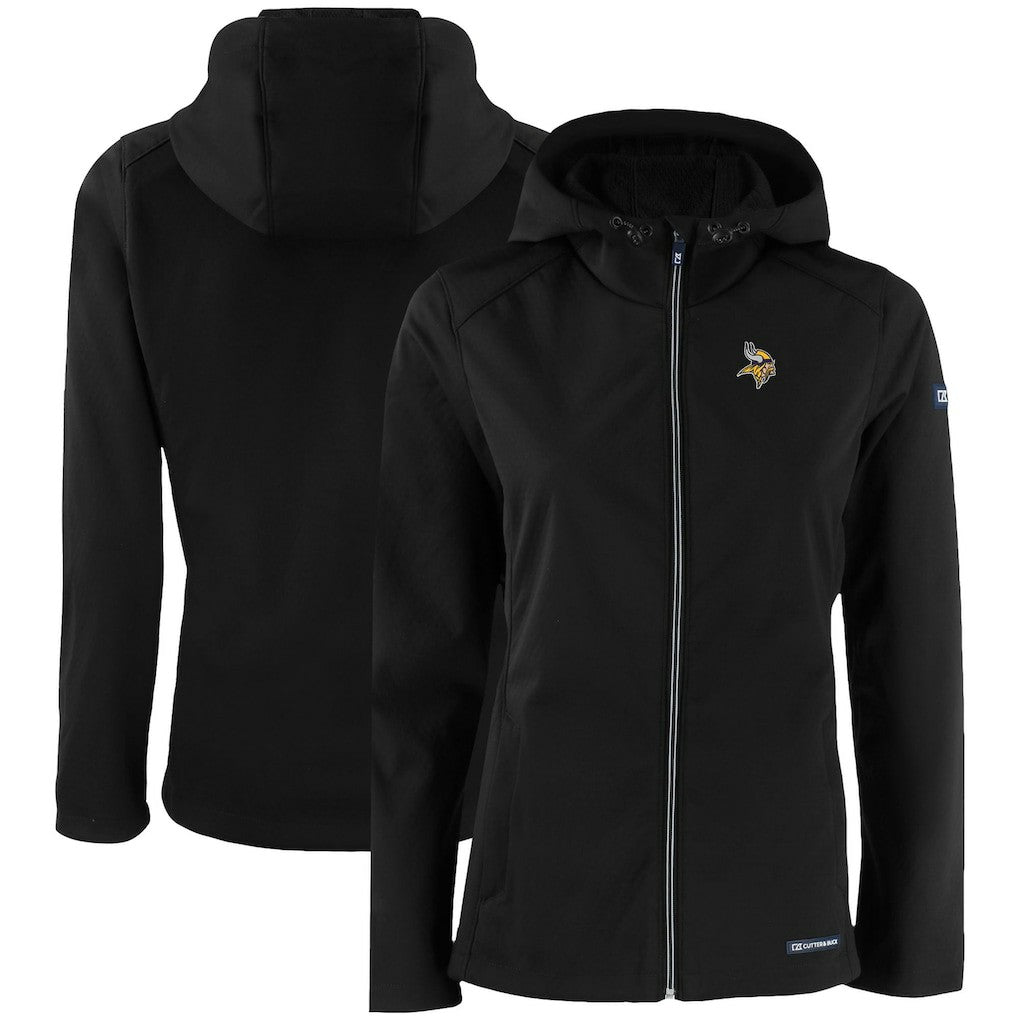 NFL Minnesota Vikings Cutter & Buck Women's Evoke Eco Softshell Recycled Full-Zip Hooded Jacket