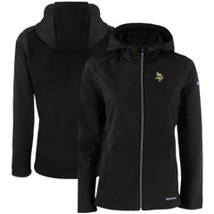 NFL Minnesota Vikings Cutter & Buck Women's Evoke Eco Softshell Recycled Full-Zip Hooded Jacket