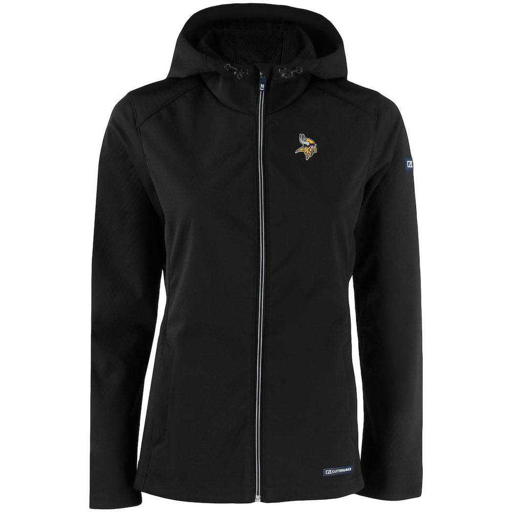 NFL Minnesota Vikings Cutter & Buck Women's Evoke Eco Softshell Recycled Full-Zip Hooded Jacket