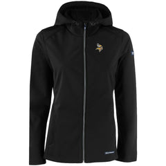 NFL Minnesota Vikings Cutter & Buck Women's Evoke Eco Softshell Recycled Full-Zip Hooded Jacket