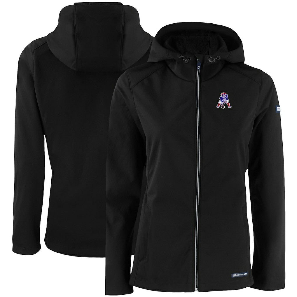 NFL New England Patriots Cutter & Buck Women's Evoke Eco Softshell Recycled Full-Zip Hooded Jacket