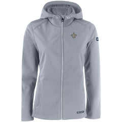 NFL New Orleans Saints Cutter & Buck Women's Evoke Eco Softshell Recycled Full-Zip Hooded Jacket