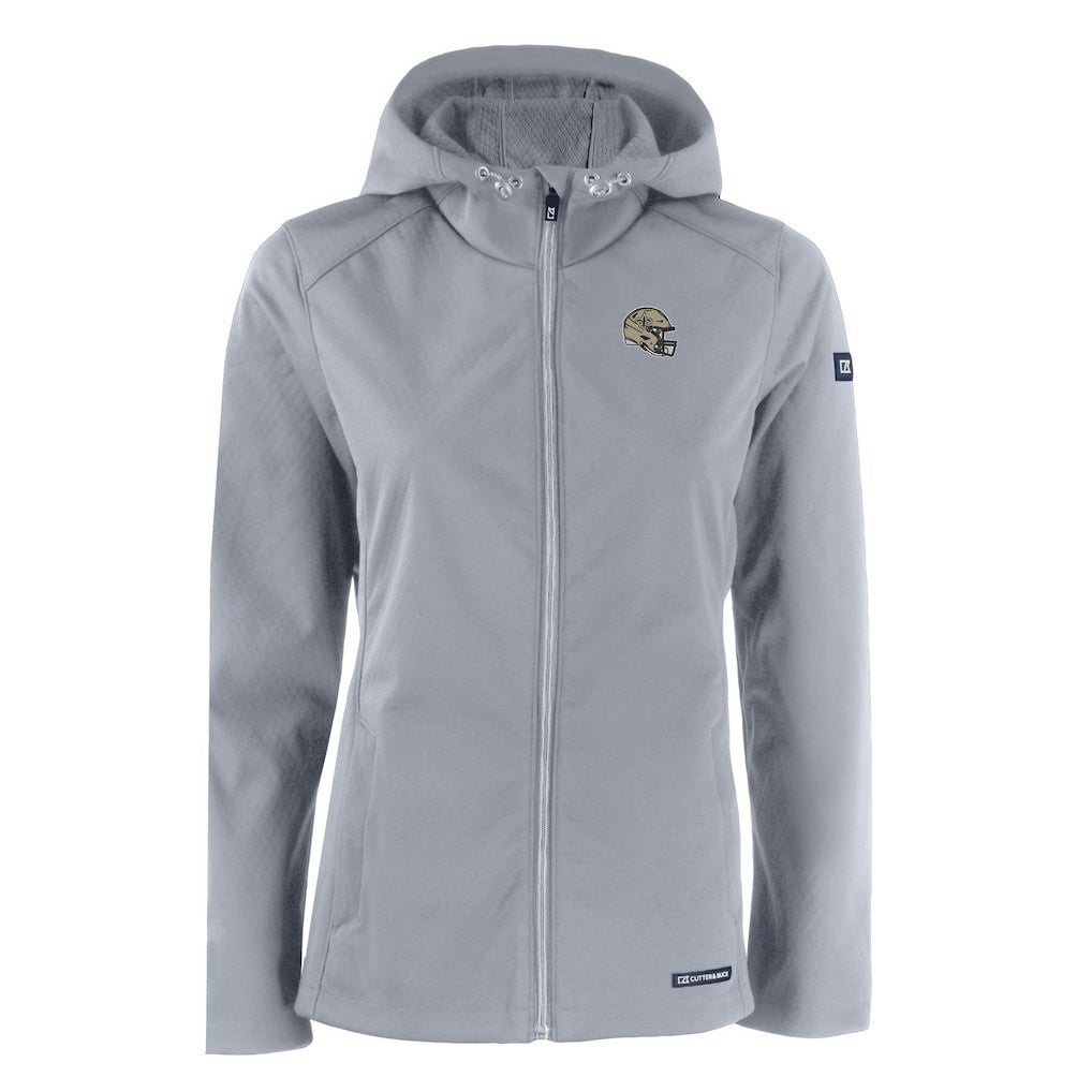 NFL New Orleans Saints Cutter & Buck Women's Evoke Eco Softshell Recycled Full-Zip Hooded Jacket