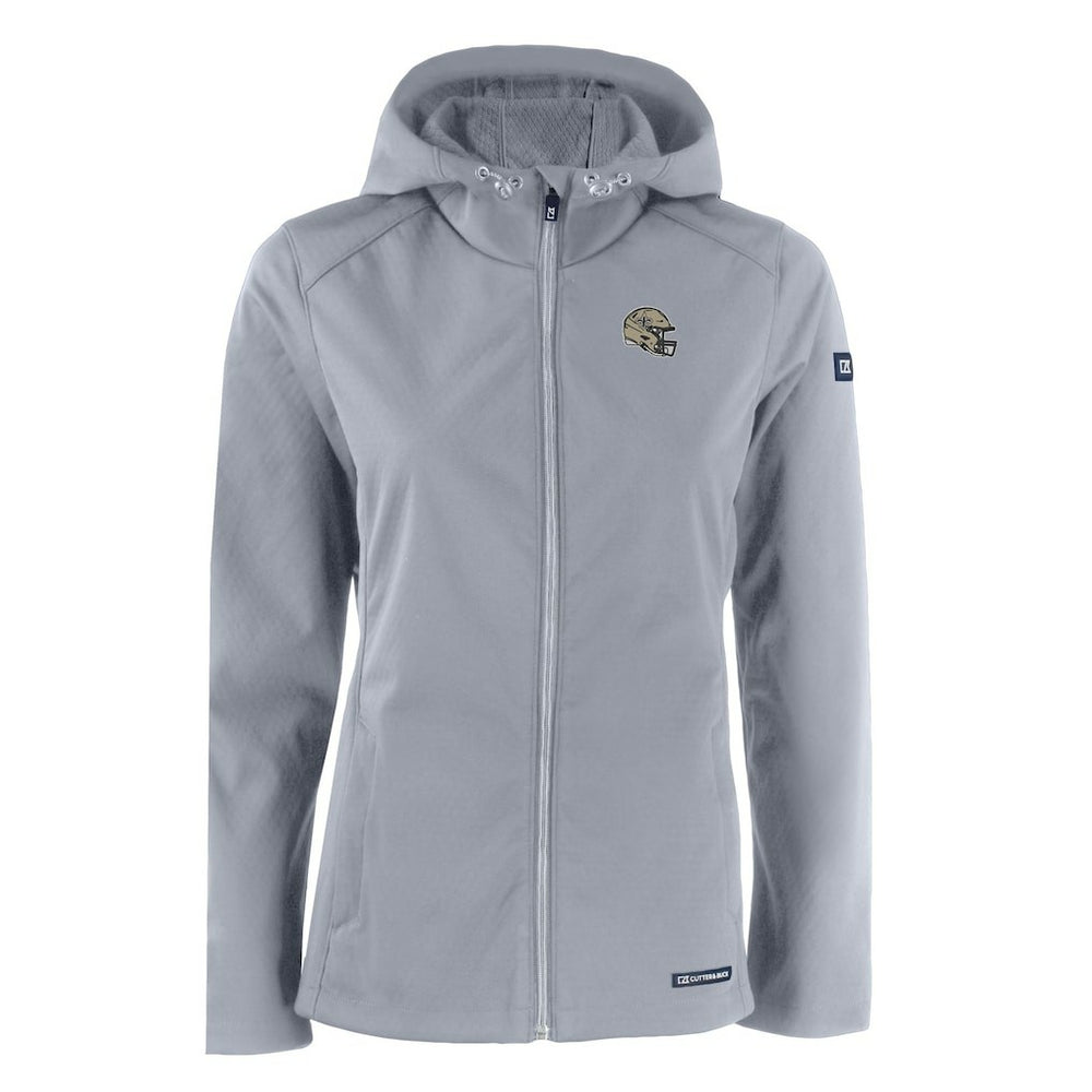 NFL New Orleans Saints Cutter & Buck Women's Evoke Eco Softshell Recycled Full-Zip Hooded Jacket