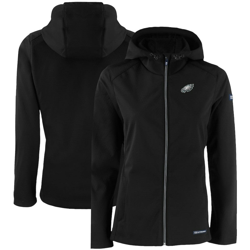 NFL Philadelphia Eagles Cutter & Buck Women's Evoke Eco Softshell Recycled Full-Zip Hooded Jacket