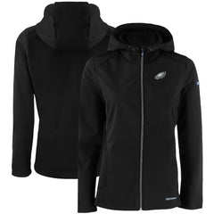 NFL Philadelphia Eagles Cutter & Buck Women's Evoke Eco Softshell Recycled Full-Zip Hooded Jacket