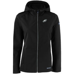 NFL Philadelphia Eagles Cutter & Buck Women's Evoke Eco Softshell Recycled Full-Zip Hooded Jacket