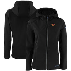 NFL Washington Commanders Cutter & Buck Women's Evoke Eco Softshell Recycled Full-Zip Hooded Jacket