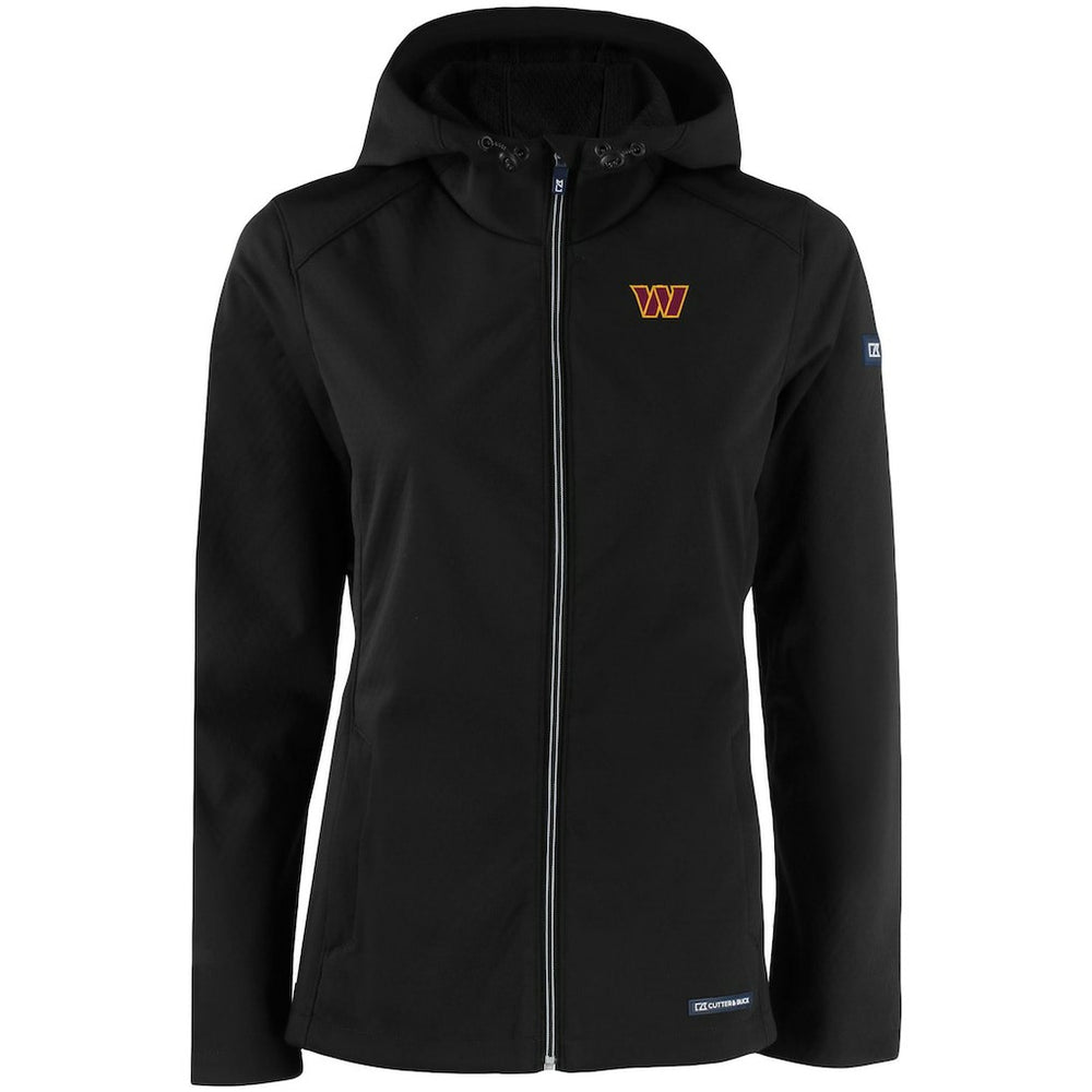 NFL Washington Commanders Cutter & Buck Women's Evoke Eco Softshell Recycled Full-Zip Hooded Jacket