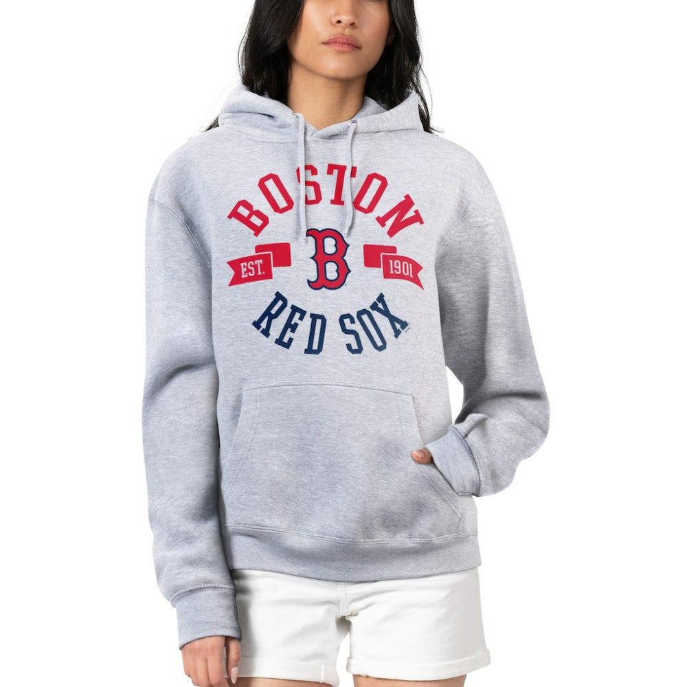 Boston Red Sox G-III 4Her by Carl Banks Women's City Graphic Pullover Hoodie - Heather Gray