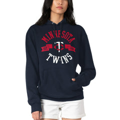 Minnesota Twins G-III 4Her by Carl Banks Women's City Graphic Pullover Hoodie - Navy