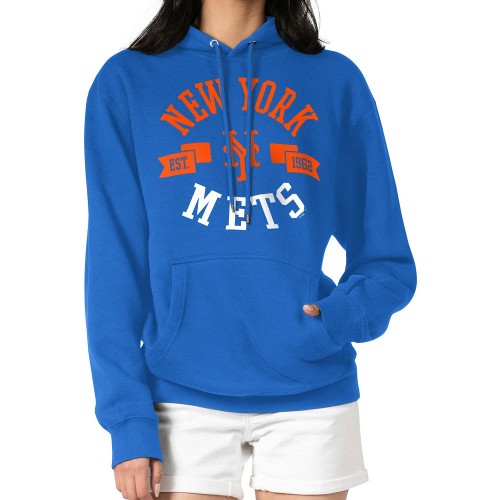 New York Mets G-III 4Her by Carl Banks Women's City Graphic Pullover Hoodie - Royal