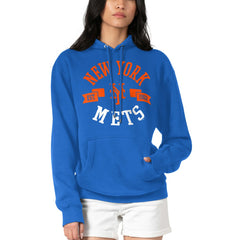 New York Mets G-III 4Her by Carl Banks Women's City Graphic Pullover Hoodie - Royal