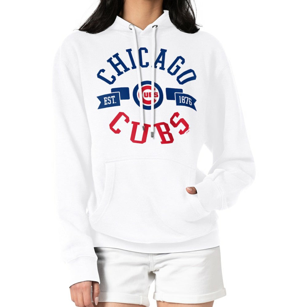 Chicago Cubs G-III 4Her by Carl Banks Women's City Graphic Pullover Hoodie - White