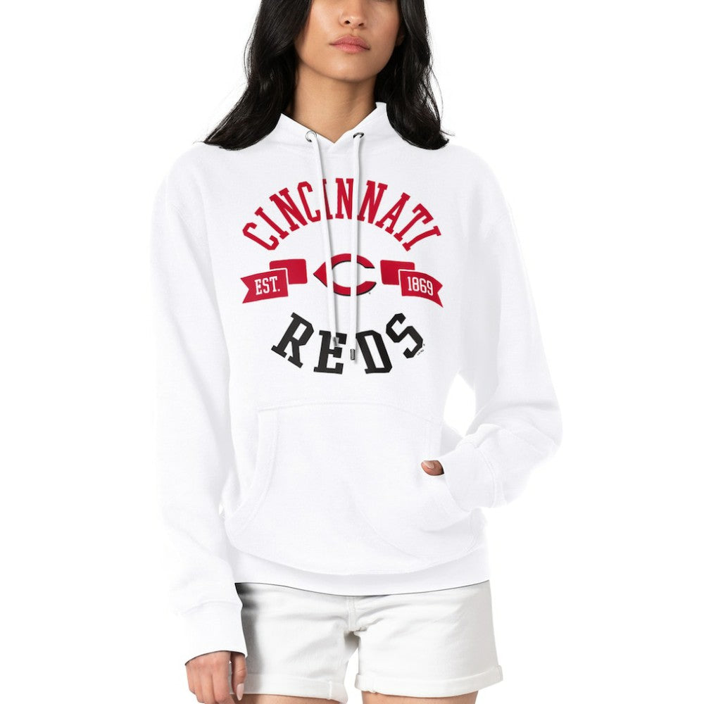 Cincinnati Reds G-III 4Her by Carl Banks Women's City Graphic Pullover Hoodie - White