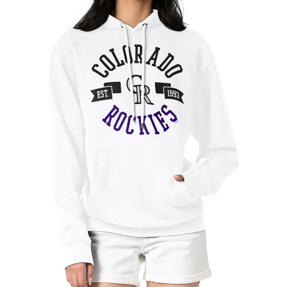 Colorado Rockies G-III 4Her by Carl Banks Women's City Graphic Pullover Hoodie - White
